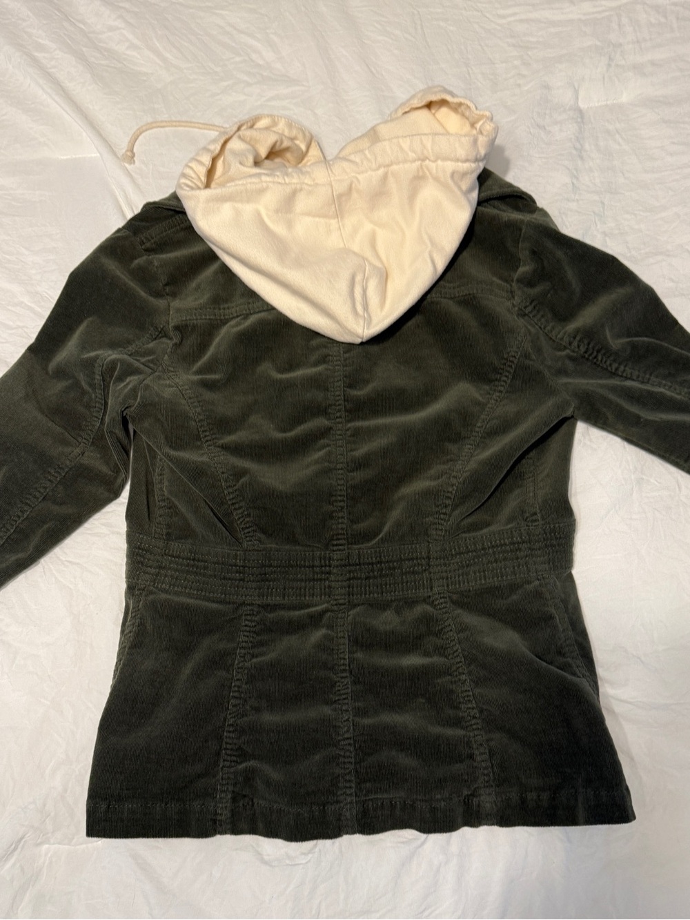 For Joseph Fortune Corduroy Hooded Jacket Medium Green Cream Vintage Y2K
Grunge - Picture 7 of 16